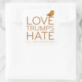 Carré Love Trump Hate Sticker (Sac)