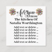 Carré Lovin' From the Oven Carte de visite version (Dos)