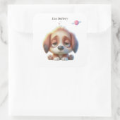 Carré Low Battery Dog Sticker (Sac)