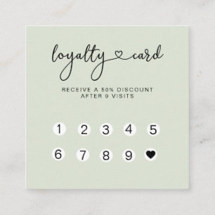 Carré Loyauté 10 clous Lashes Carte de visite Quadratisc