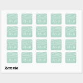 Carré Lumières Fée Blanche | Sticker Monogramme Mariage (Feuille)