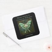 Carré Luna Moth Nom du livre Sticker de plaque (Enveloppe)