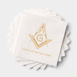 Carré maçonnique personnalisé et Compass Real Gold