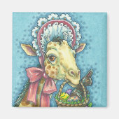 Carré MAGNET EASTER GIRAFFE (Devant)