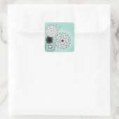 Carré Magnifique Sticker bleu Dandelions (Sac)