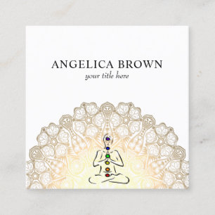 Carré Mandala - Reiki Master avec Carte de visite Chakra