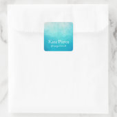 Carré Mandala turquoise | Sticker Monogramme (Sac)