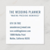 Carré Marbre bleu émeraude| Carte de visite (Dos)