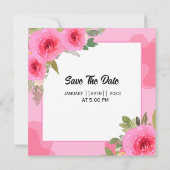 Carré mariage Conception de la carte d'invitation (Dos)