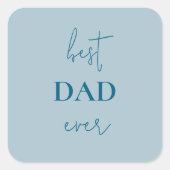 Carré Meilleur Sticker Papa Jamais | Cadeau fête des pèr (Devant)