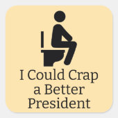 Carré Meilleur Sticker Président (Devant)