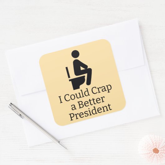 Carré Meilleur Sticker Président (Enveloppe)
