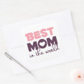Carré Meilleure maman dans le monde Sticker de la fête d (Enveloppe)