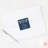 Carré Menorah Hanukkah Party Sticker (Enveloppe)