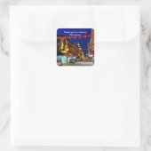 Carré Merci pour visiter SF Chinatown #11 Sticker (Sac)