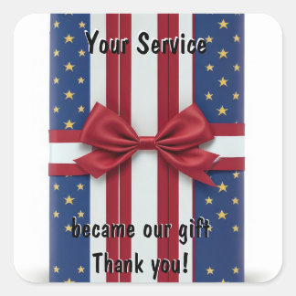 Carré Merci pour votre Sticker de service