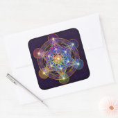 Carré Métatron's Cube with Flower of Life Sticker (Enveloppe)
