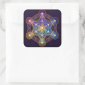 Carré Métatron's Cube with Flower of Life Sticker (Sac)