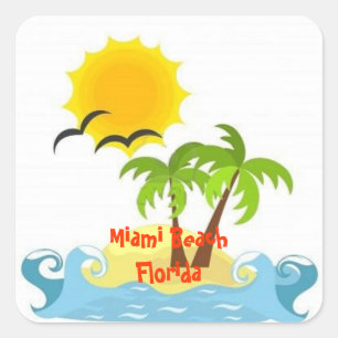 Carré Miami Beach Florida sticker tropical