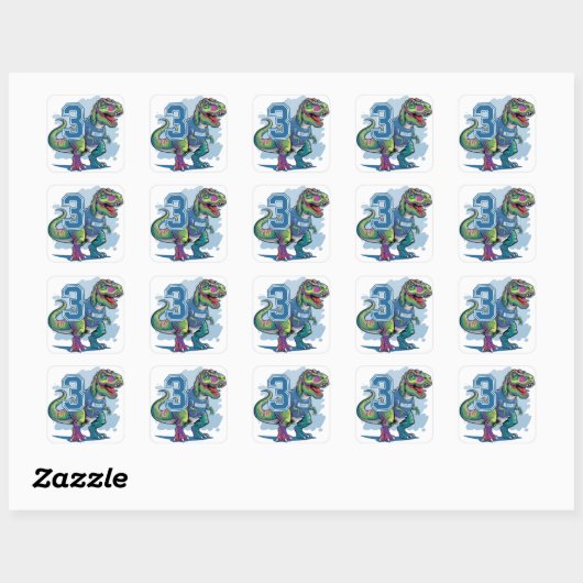 Carré Milasaurus le Sticker T-Rex (Feuille)