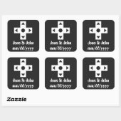 Carré Mode multijoueur dans Sticker noir (Feuille)