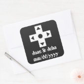 Carré Mode multijoueur dans Sticker noir (Enveloppe)