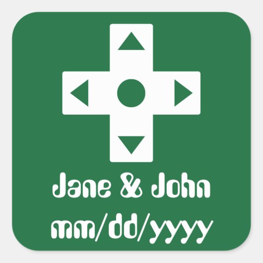 Carré Mode multijoueur dans Sticker vert (Devant)