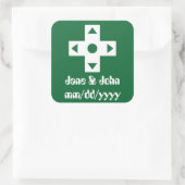 Carré Mode multijoueur dans Sticker vert (Sac)