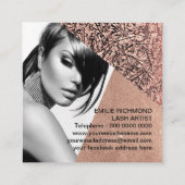 Carré Modèle de carte de visite d'ARTISTE de MÈCHE (Dos)