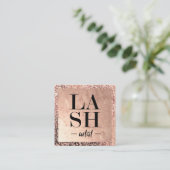 Carré Modèle de carte de visite d'ARTISTE de MÈCHE (Debout devant)