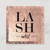 Carré Modèle de carte de visite d'ARTISTE de MÈCHE (Devant)