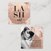 Carré Modèle de carte de visite d'ARTISTE de MÈCHE (Devant / Derrière)