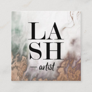 Carré Modèle de carte de visite Smokey Marble LASH ARTI