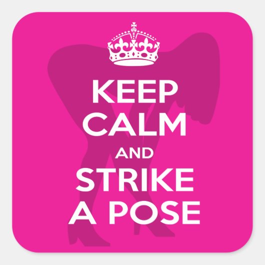 Carré Modélisation rose, Modèle, Sticker Conserver Calme (Devant)