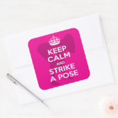 Carré Modélisation rose, Modèle, Sticker Conserver Calme (Enveloppe)