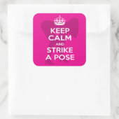 Carré Modélisation rose, Modèle, Sticker Conserver Calme (Sac)