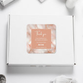 Carré Modern Abstract Rose Gold Business Sticker