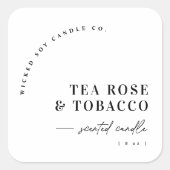 Carré Modern Arch Scented Candle Product Label Sticker  (Devant)