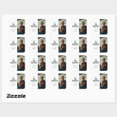 Carré Modern Class of 2026 Graduation Square Sticker (Feuille)