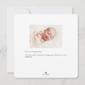 Carré moderne Carte photo Faire-part de naissance (Dos)