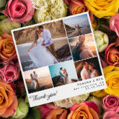 Carré Moderne Mariage Photo Collage Merci