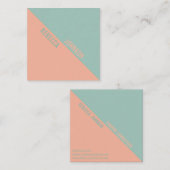 Carré Moderne Punchy Pastel Duotone - Carte de visite (Devant / Derrière)