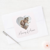 Carré Mommy Custom Name & Photo | Personalized Sticker (Enveloppe)