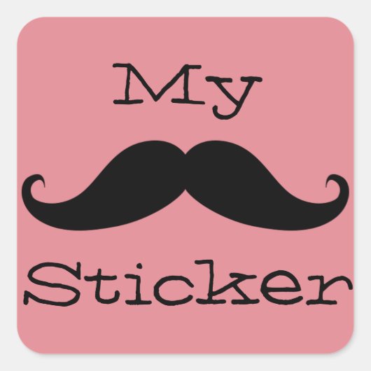 Carré Mon Sticker Moustache (Devant)
