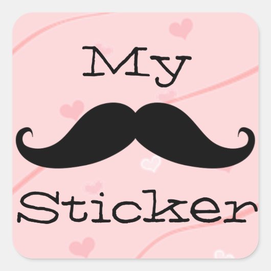 Carré Mon Sticker Moustache (Devant)