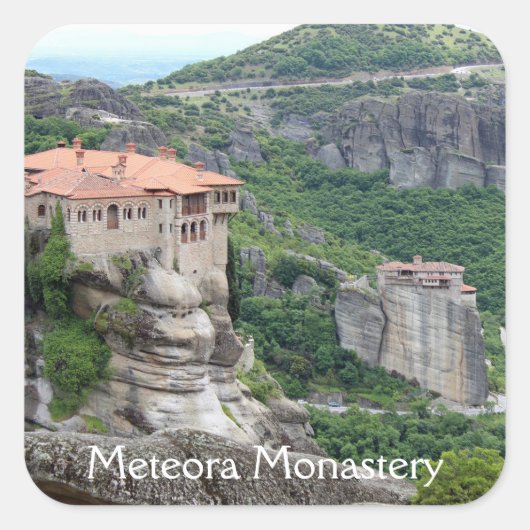 Carré Monastère de Meteora 2 Sticker (Devant)