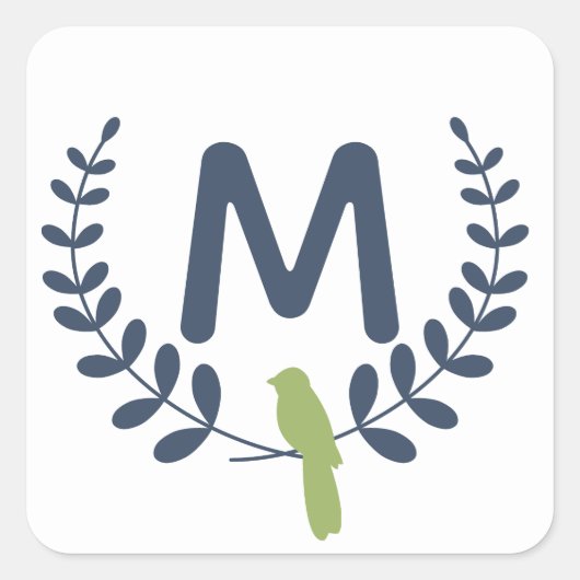 Carré Monogramme C'est Sticker de Noël (Devant)