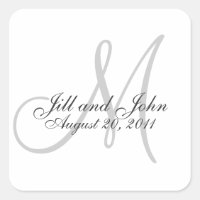 Monogramme Enregistrer la date Mariage Sticker Car