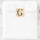 Carré Monogramme Vintage fantaisie "G" - Sticker (Sac)