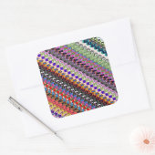 Carré Multicolor Gamer Video Game Cat Pattern Sticker (Enveloppe)